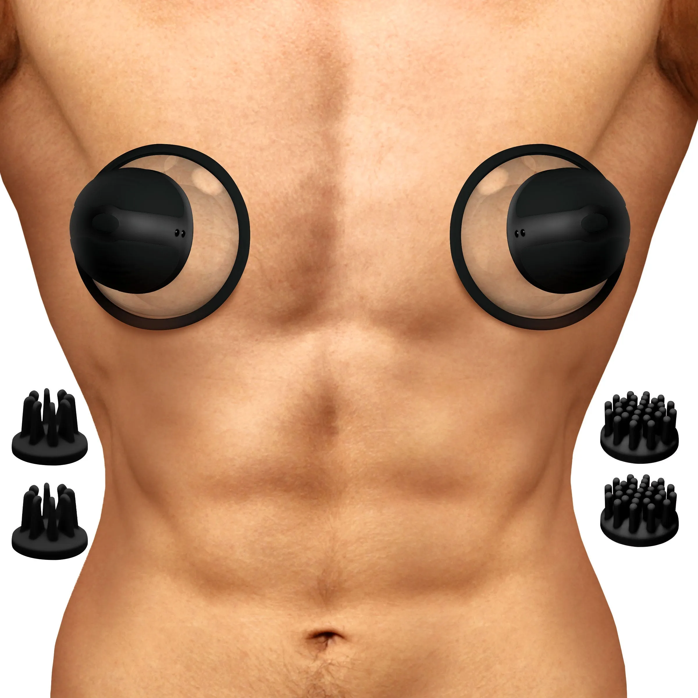 10X Rotating Nipple Suckers with 4 Attachments