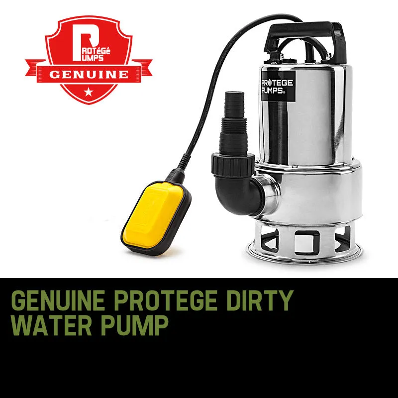 1500W Submersible Dirty Water Pump, Stainless Steel, Automatic, Protege