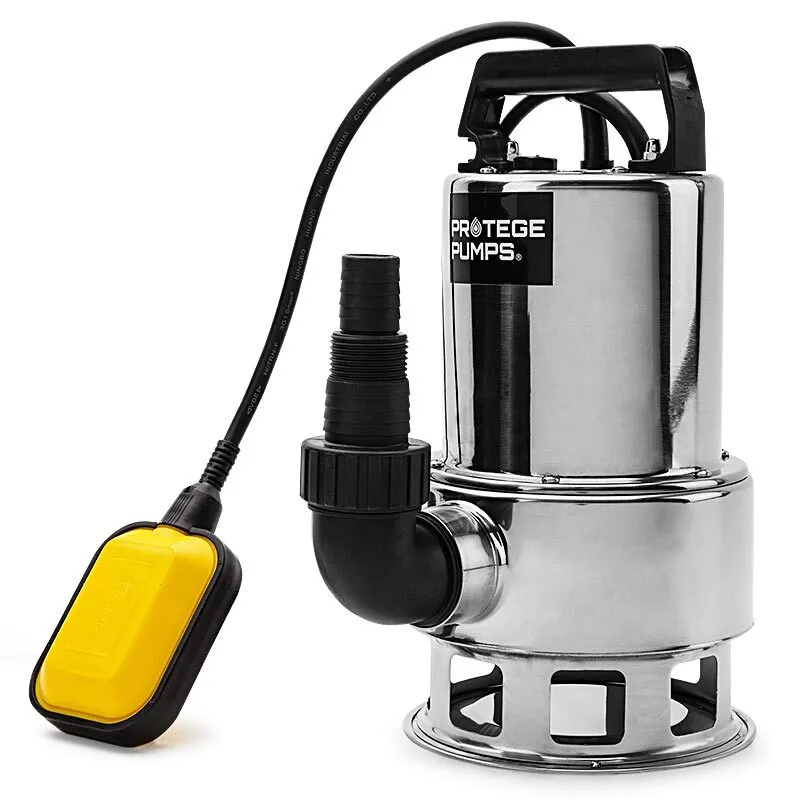 1500W Submersible Dirty Water Pump, Stainless Steel, Automatic, Protege