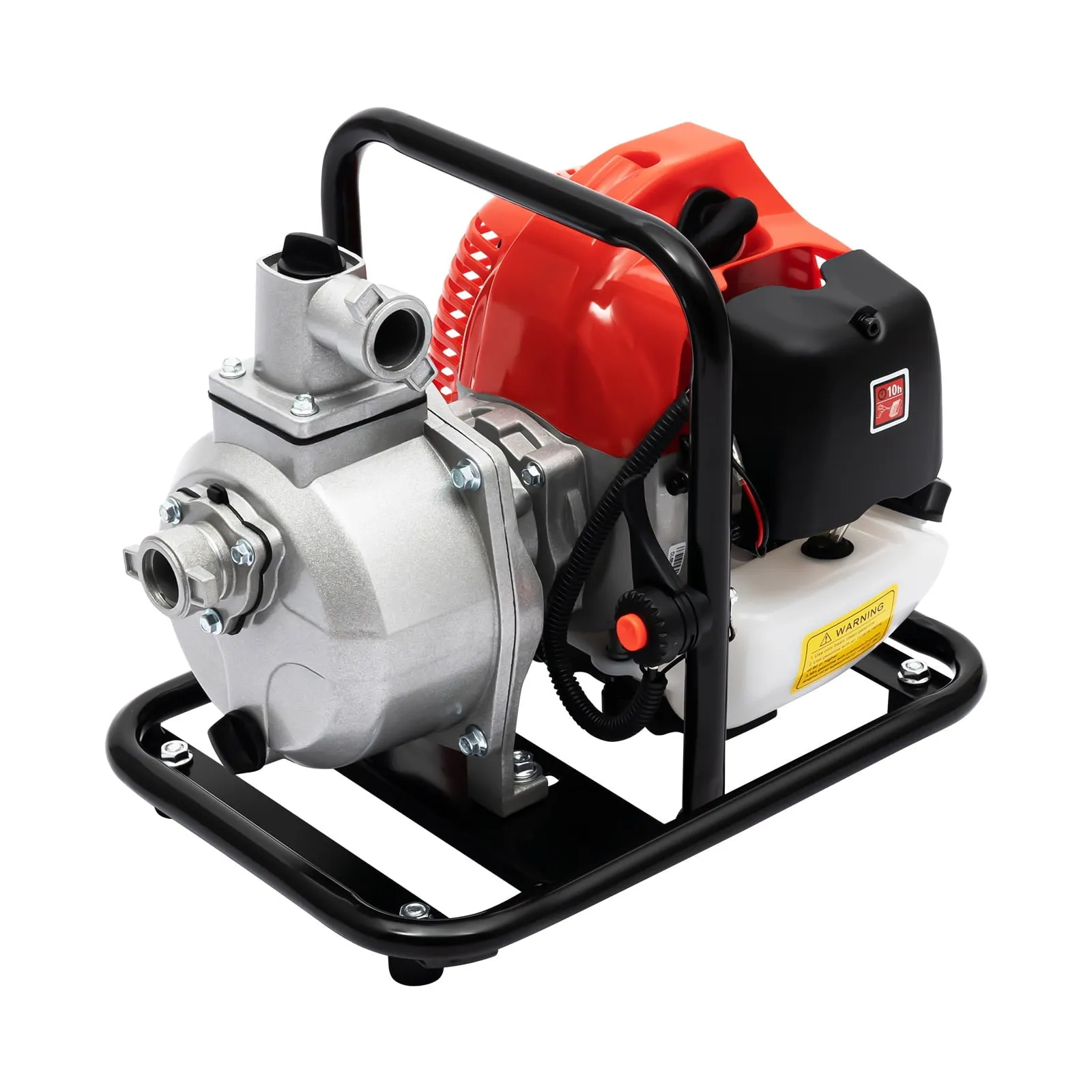 1'In Gasoline Water Pump 1.7 HP 2 Stroke Engine Gas-Powered Semi-Trash Water Transfer Pump