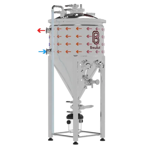 26L BrewBuilt X2 - Jacketed Stainless Steel Conical Unitank Fermenter Kit (7gal)