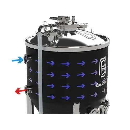 26L BrewBuilt X2 - Jacketed Stainless Steel Conical Unitank Fermenter Kit (7gal)