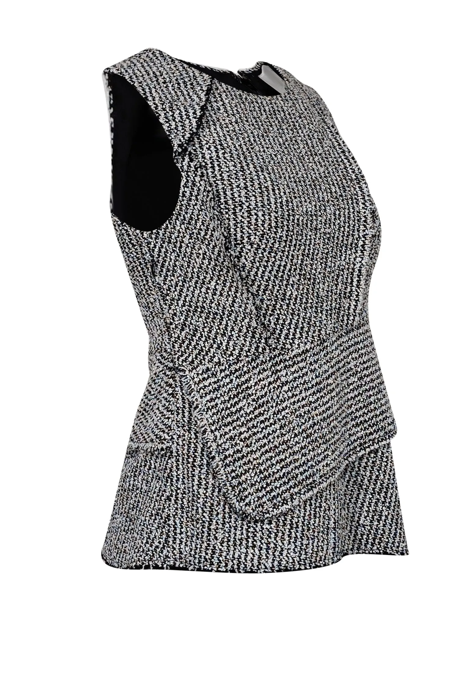 3.1 Phillip Lim - Black & White Tweed Sleeveless Top Sz 2