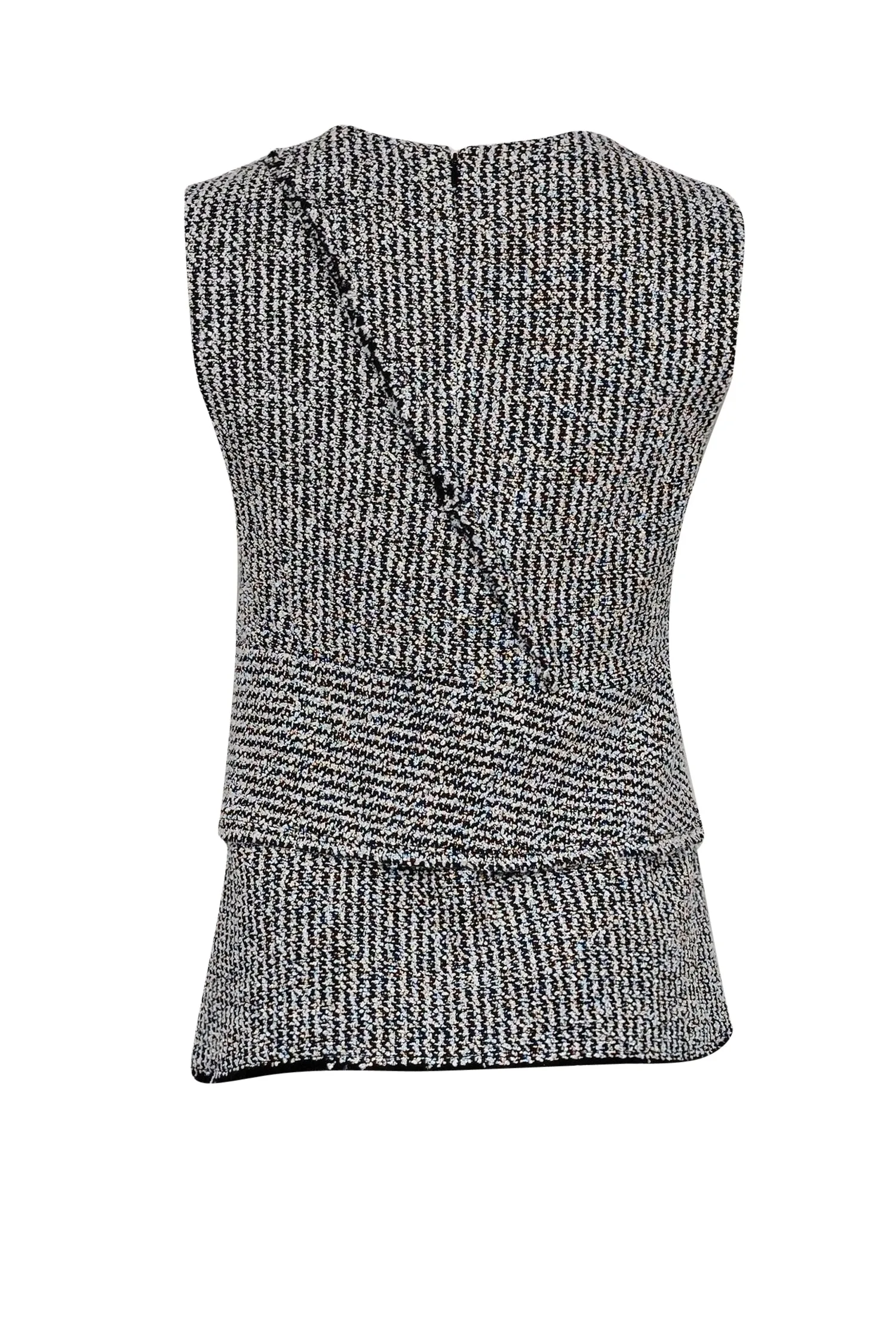 3.1 Phillip Lim - Black & White Tweed Sleeveless Top Sz 2