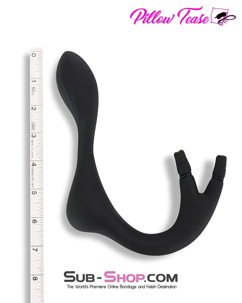 5722M      Double Bulb Inflatables Silicone Butt Plug with 2 Removable Pumps