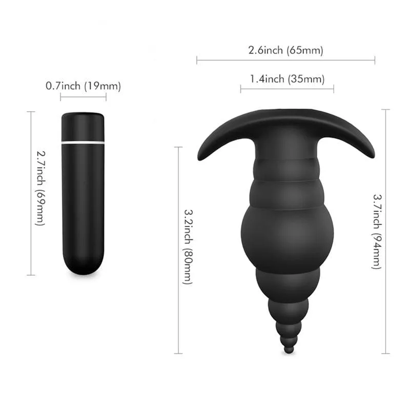 7198M      9 Function Magnetic Recharging Waterproof Wireless Silicone Cupid Anal Vibrator