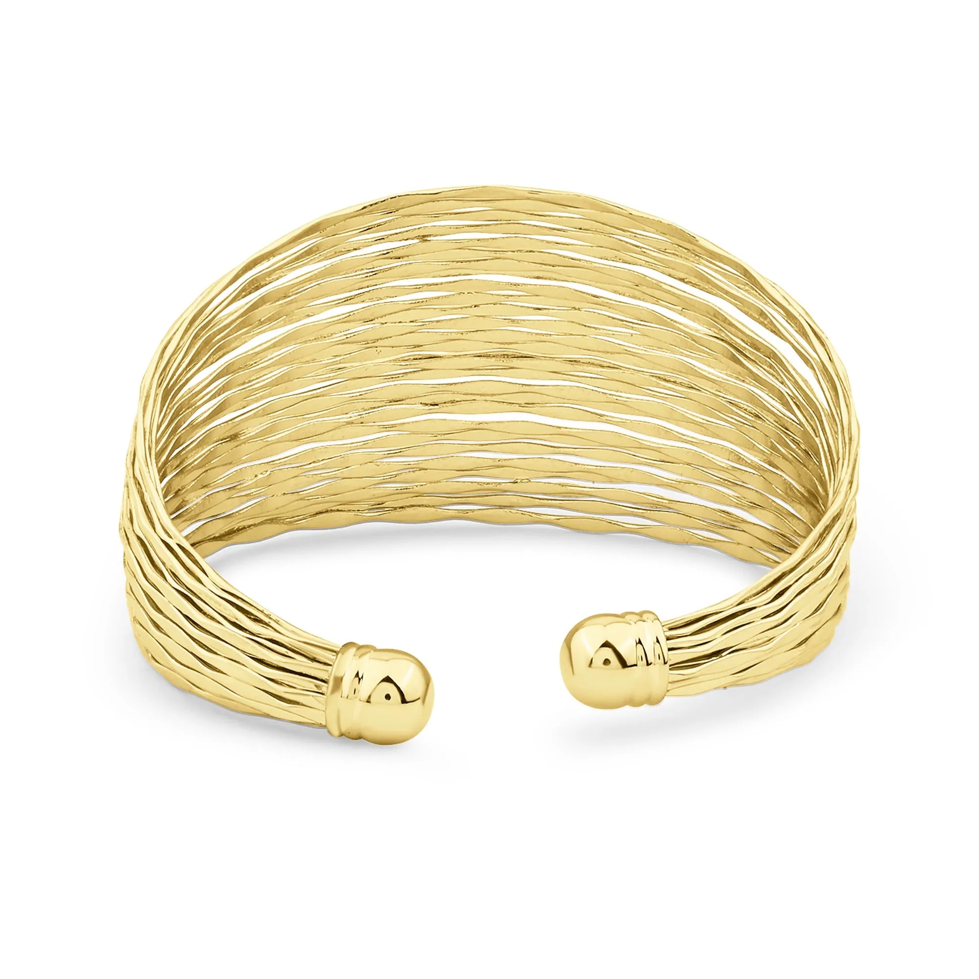 Accessorize London Women Gold Multilayer Cuff Bracelet