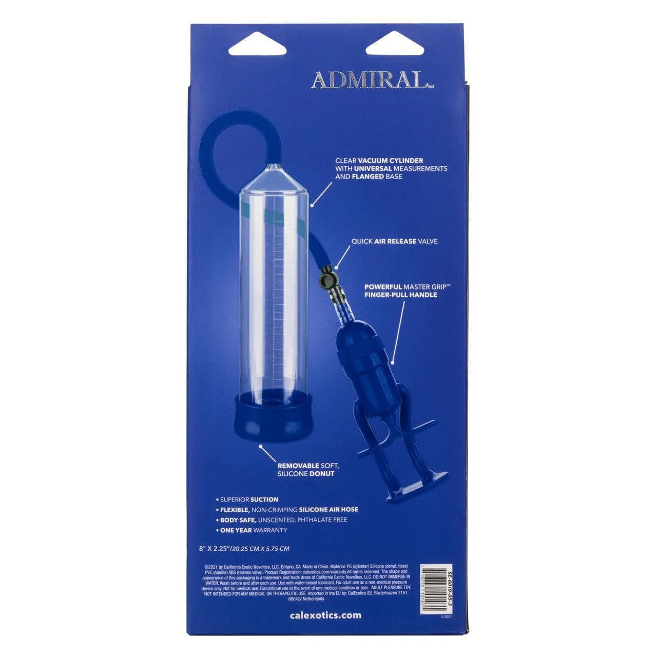 Admiral Sta-Hard Master Grip Handle Penis Enhancement Pump Blue