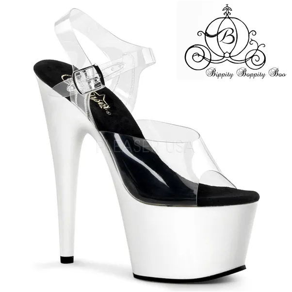 Adore-708UV Neon White, 7" Heel