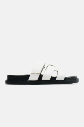 Agnes Flat Sandals - White