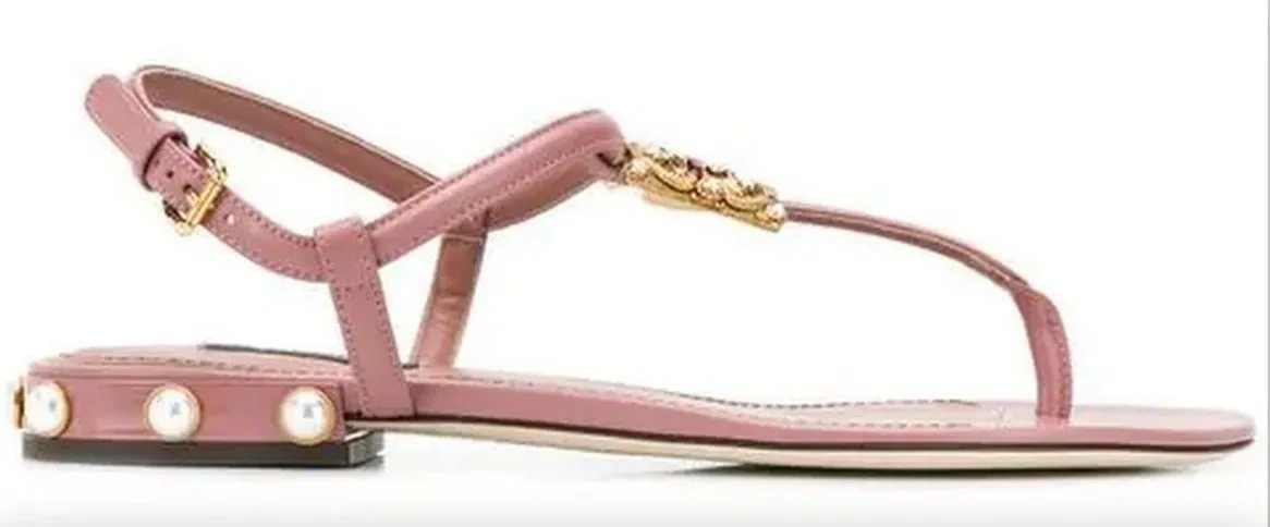 Amore Sandals with Logo, Pink