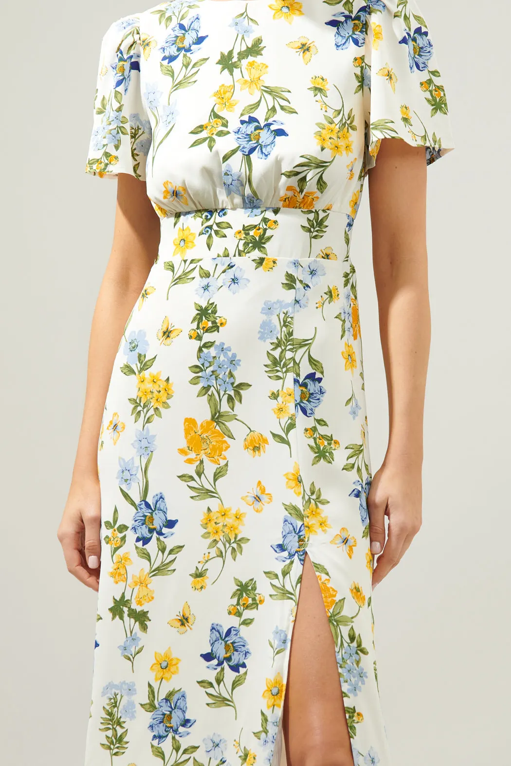 April Bloom Floral Midi Dress