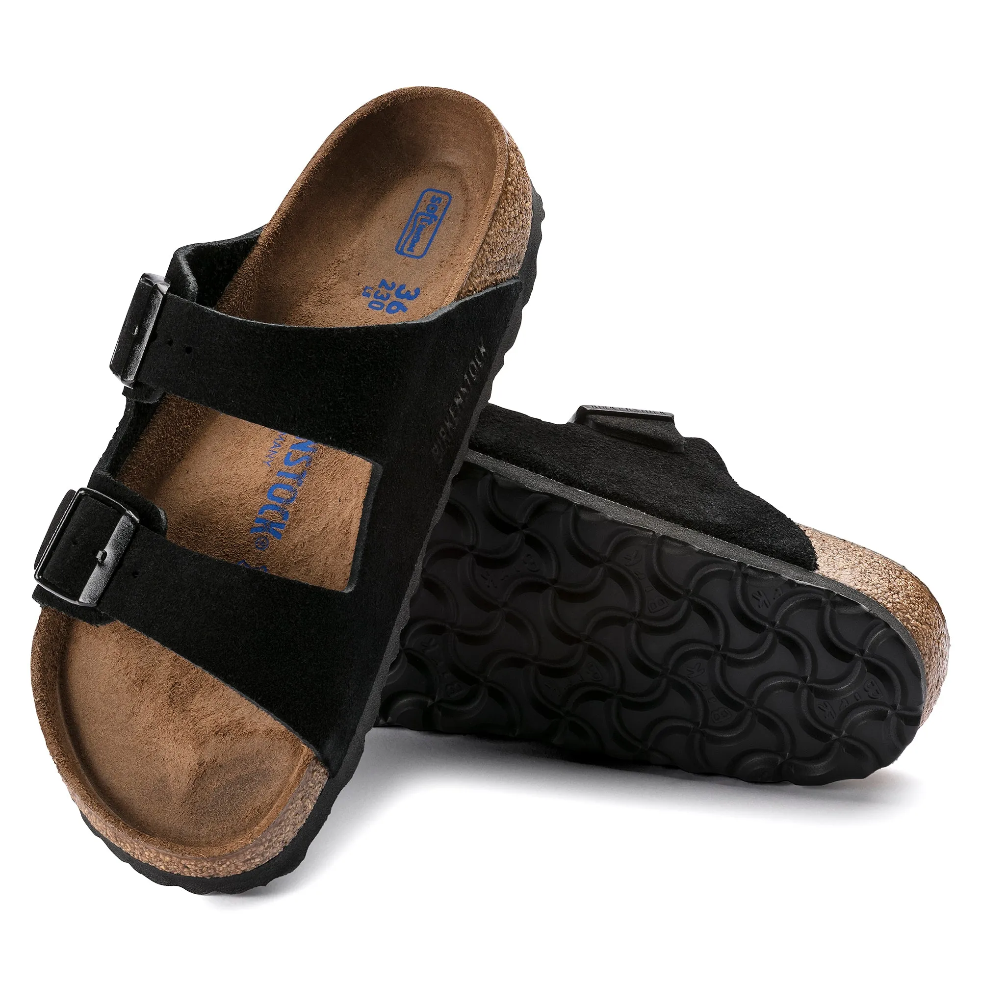 Arizona Regular Width Soft Footbed Black Suede