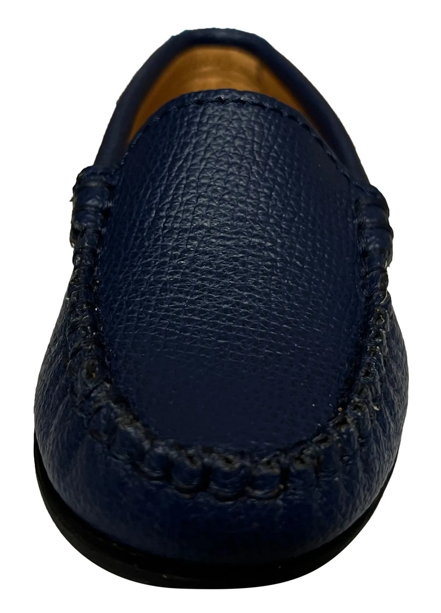 Atlanta Mocassin Boy's and Girl's Loafers, Blue Little Grainy