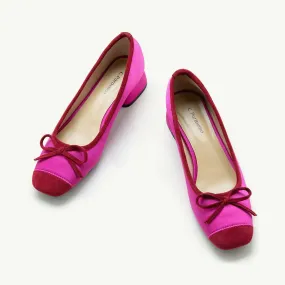 Ballet Block Heel (Nina) Hot Pink