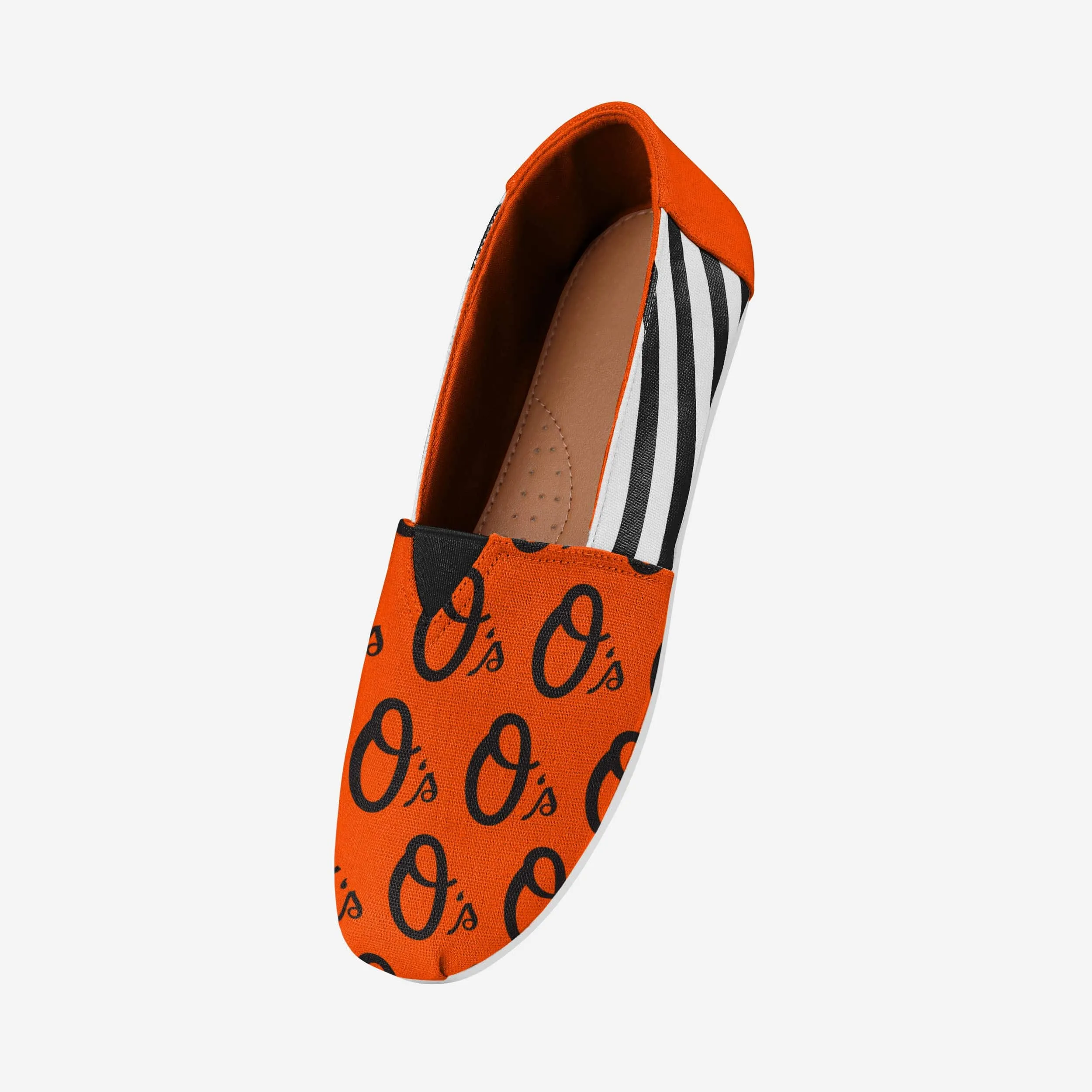 Baltimore Orioles Womens Stripe Canvas Shoe