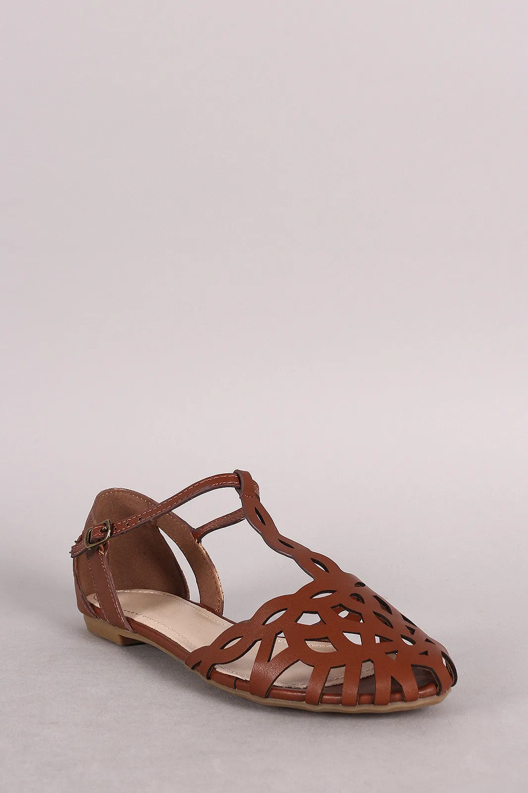 Bamboo Cute Cutouts Dorsay Flat