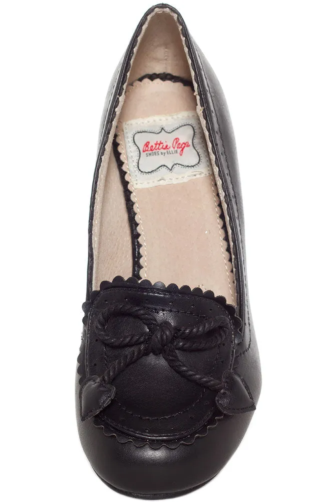 BETTIE PAGE CAPRI HEELS BLACK