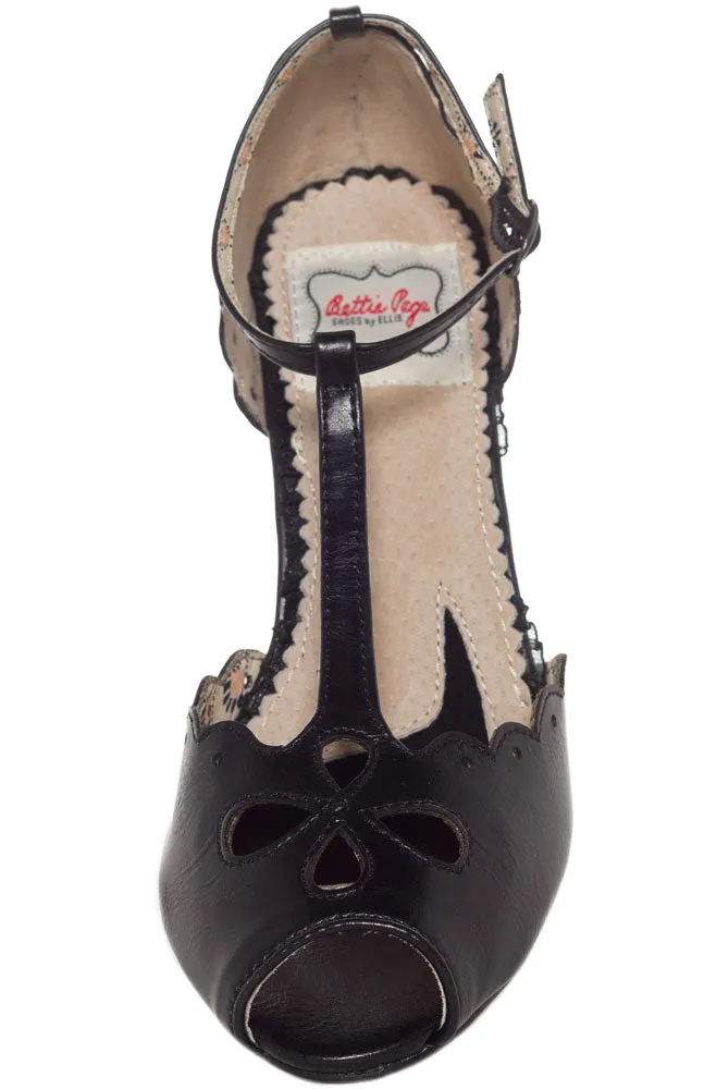 BETTIE PAGE CLAIRE HEELS BLACK