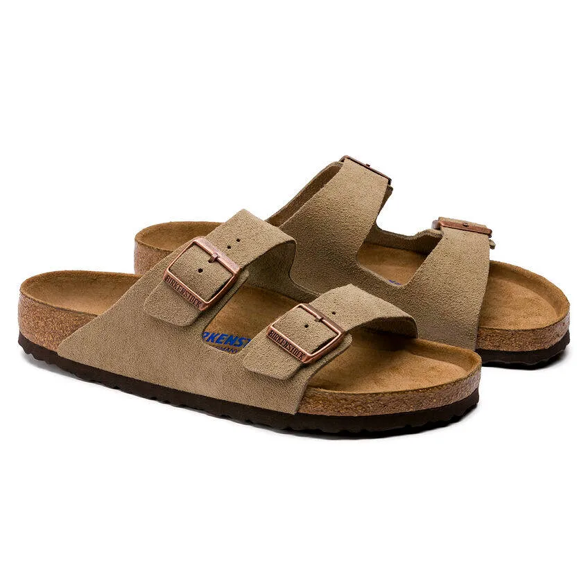 Birkenstock Arizona Soft Footbed Suede Leather Taupe (Unisex)