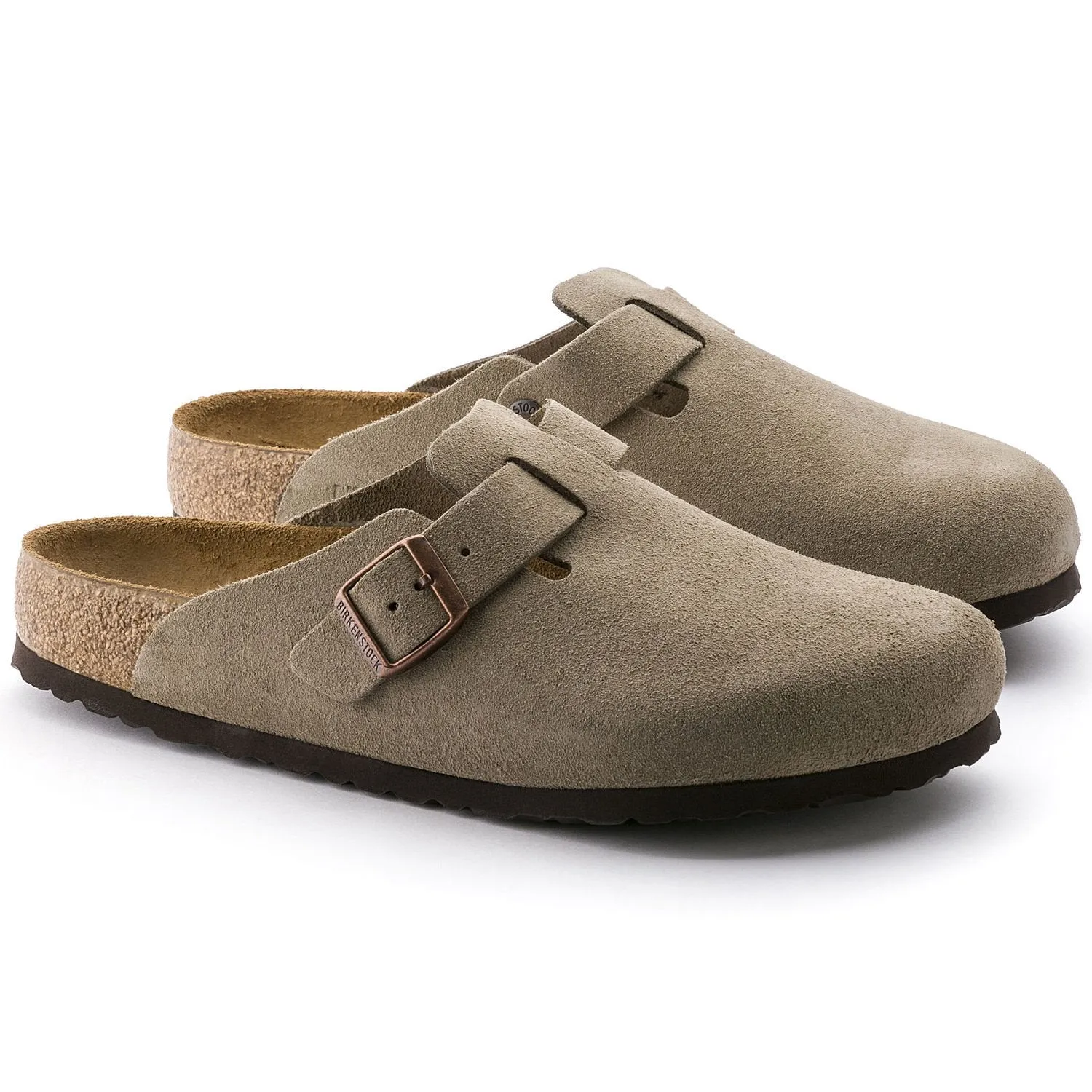 Birkenstock Boston Soft Footbed Suede Leather - Taupe