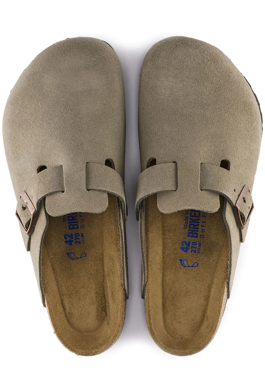 Birkenstock Boston Soft Suede Narrow Footbed Sandals