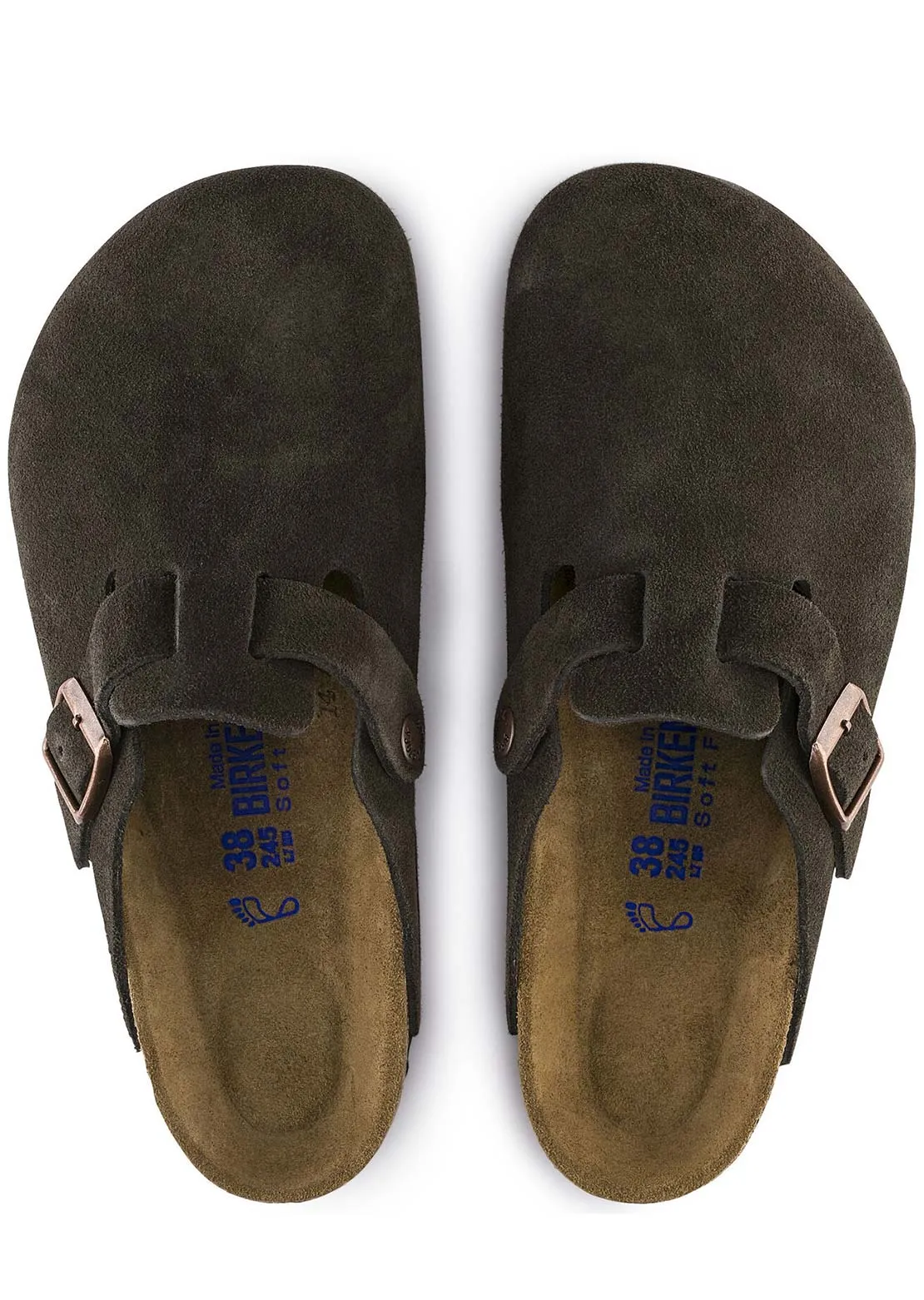 Birkenstock Boston Suede Regular Soft Footbed Sandals