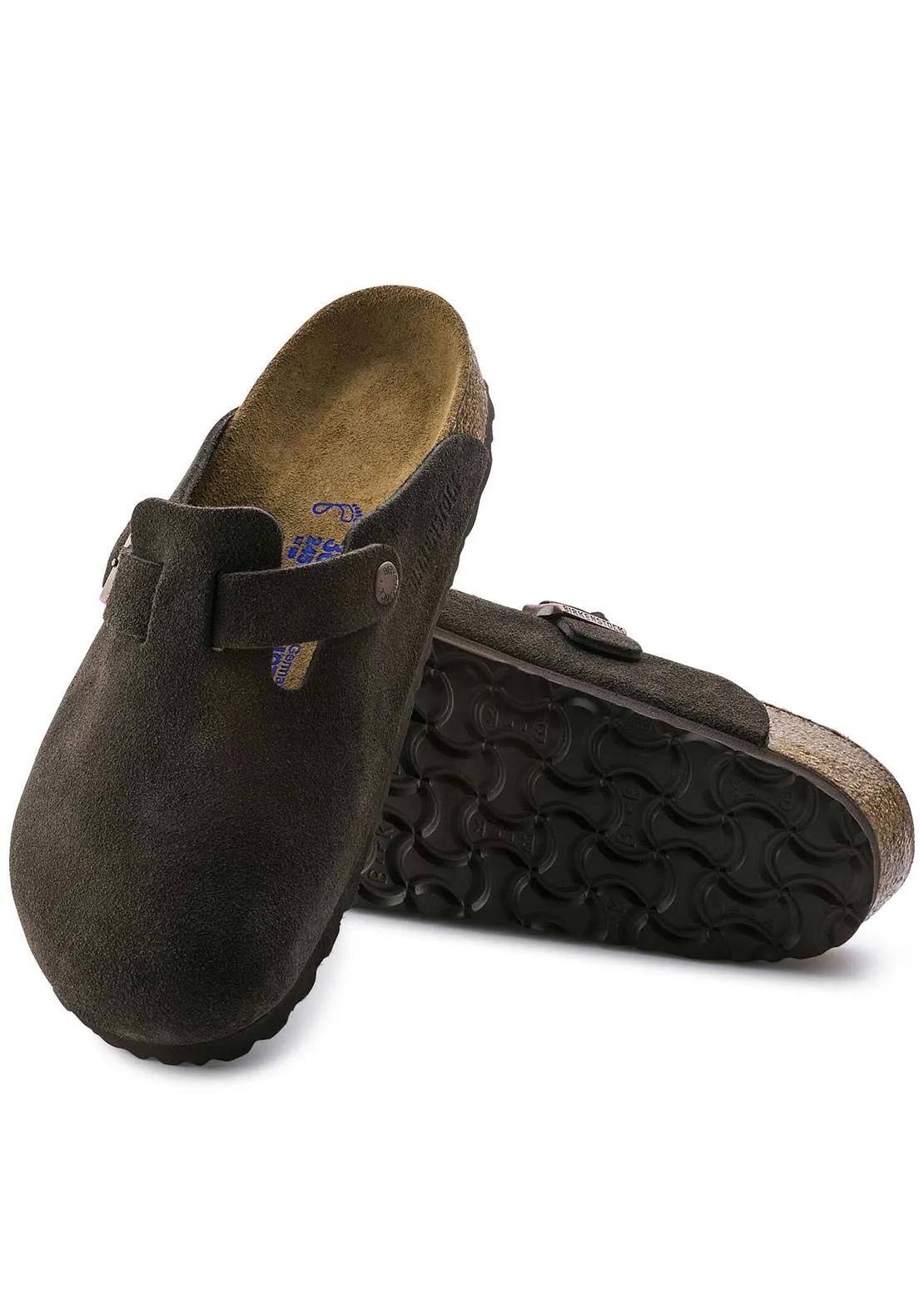 Birkenstock Boston Suede Regular Soft Footbed Sandals