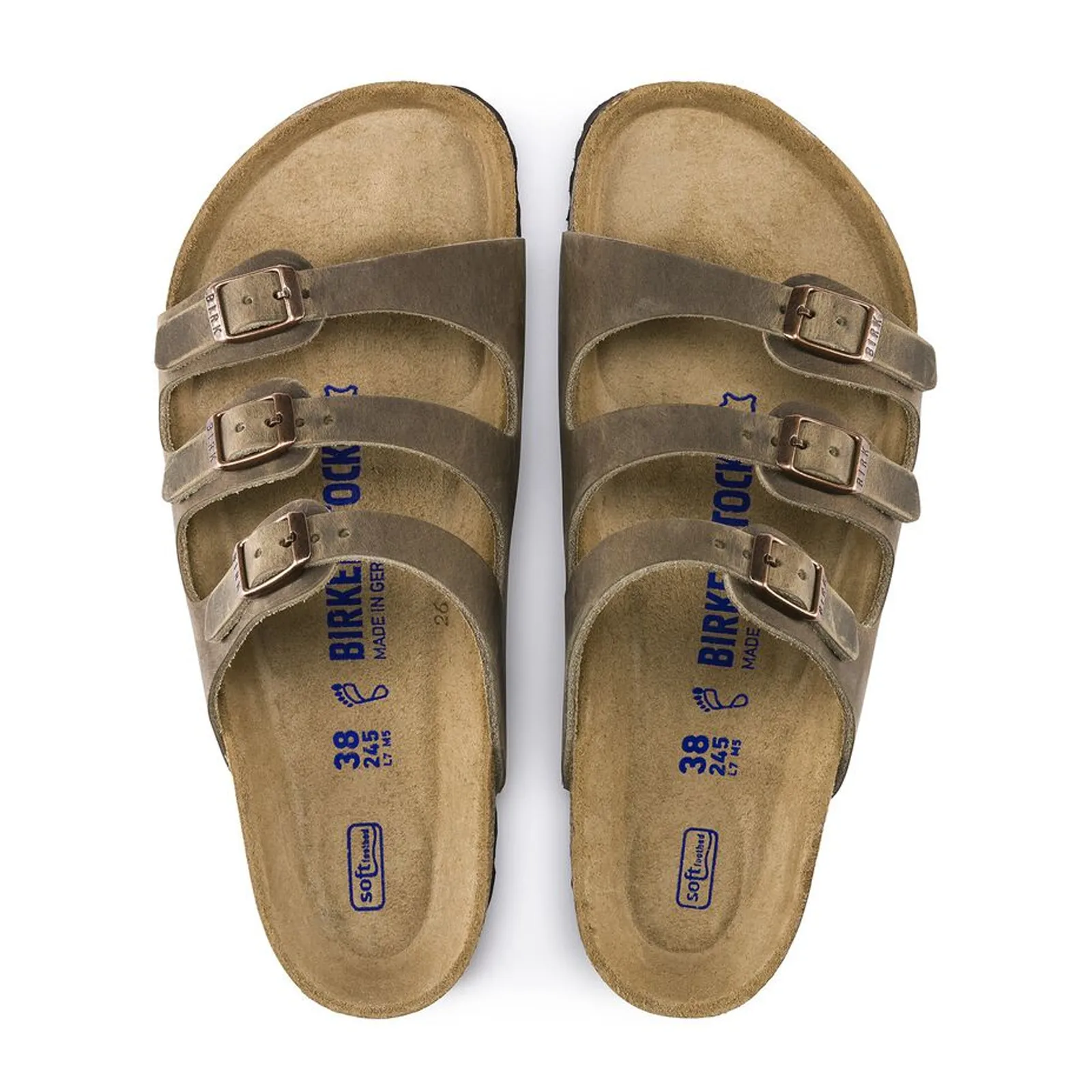 Birkenstock Florida Soft Footbed Slide Sandal (Women) - Tobacco Oiled Leather