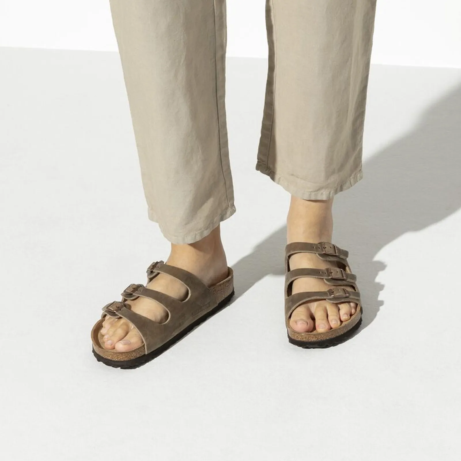 Birkenstock Florida Soft Footbed Slide Sandal (Women) - Tobacco Oiled Leather