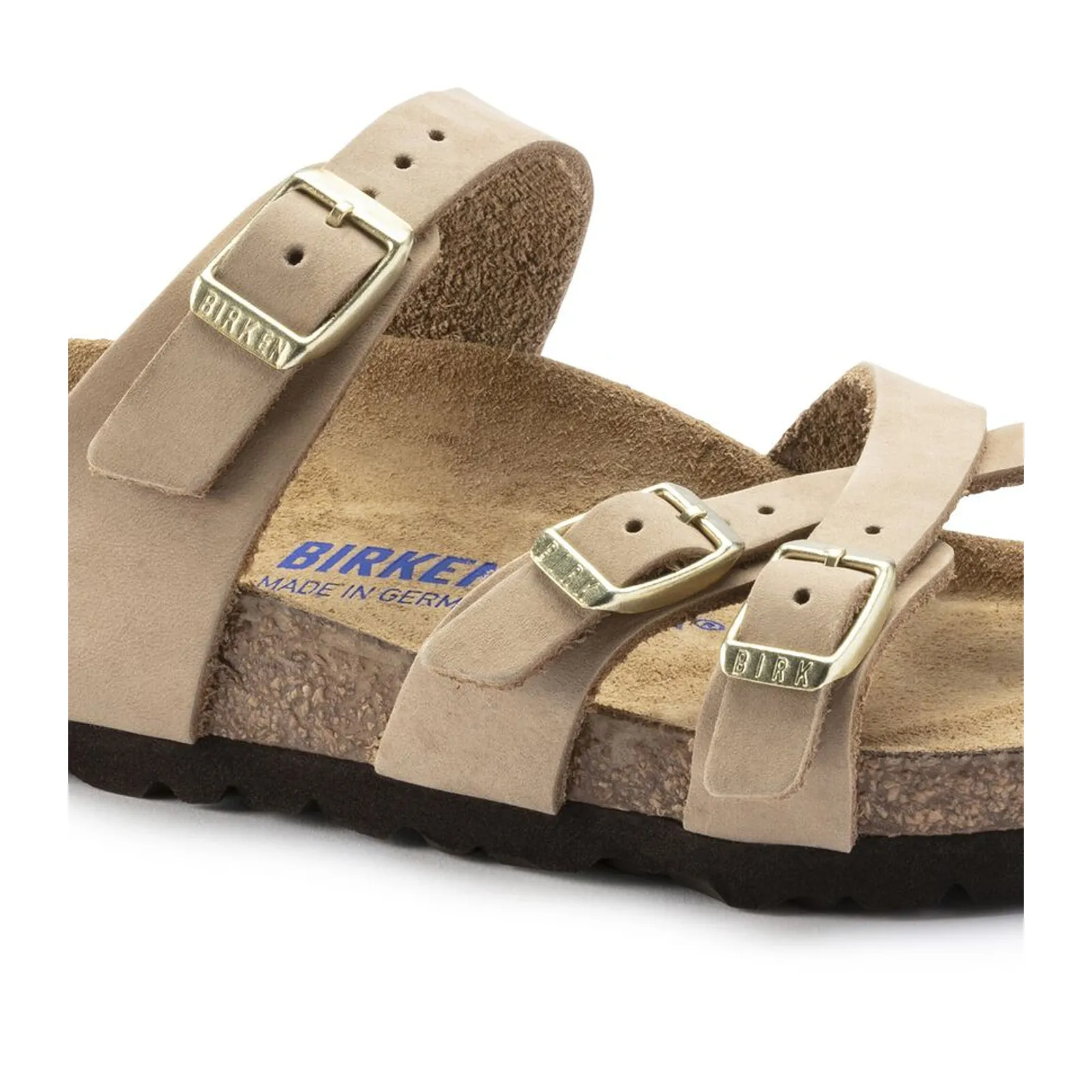 Birkenstock Franca Soft Footbed Narrow Slide Sandal (Women) - Sandcastle Nubuck