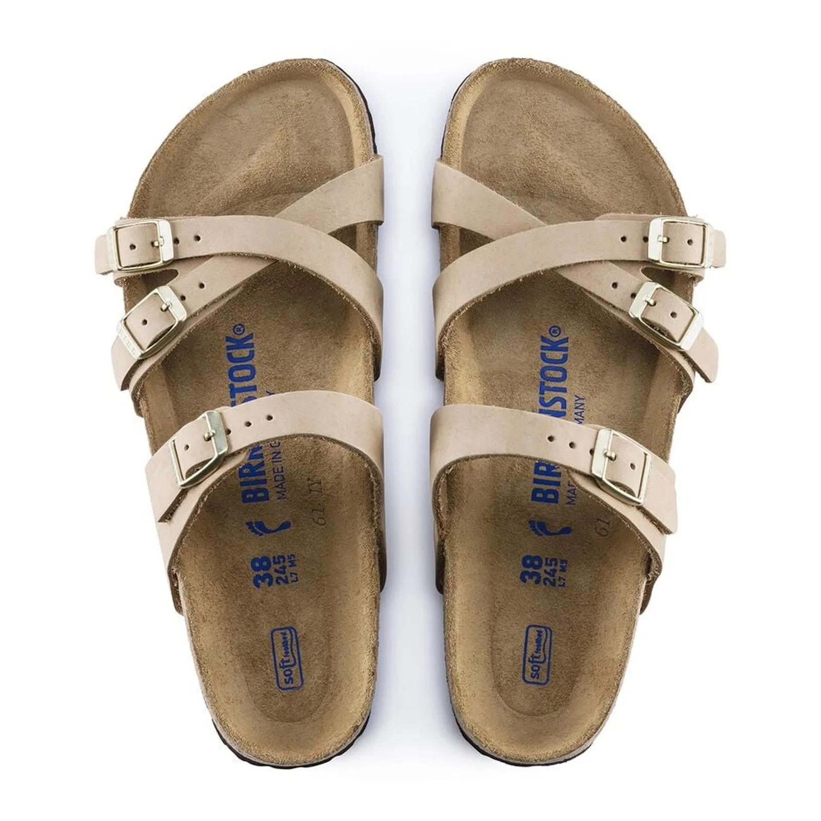 Birkenstock Franca Soft Footbed Narrow Slide Sandal (Women) - Sandcastle Nubuck