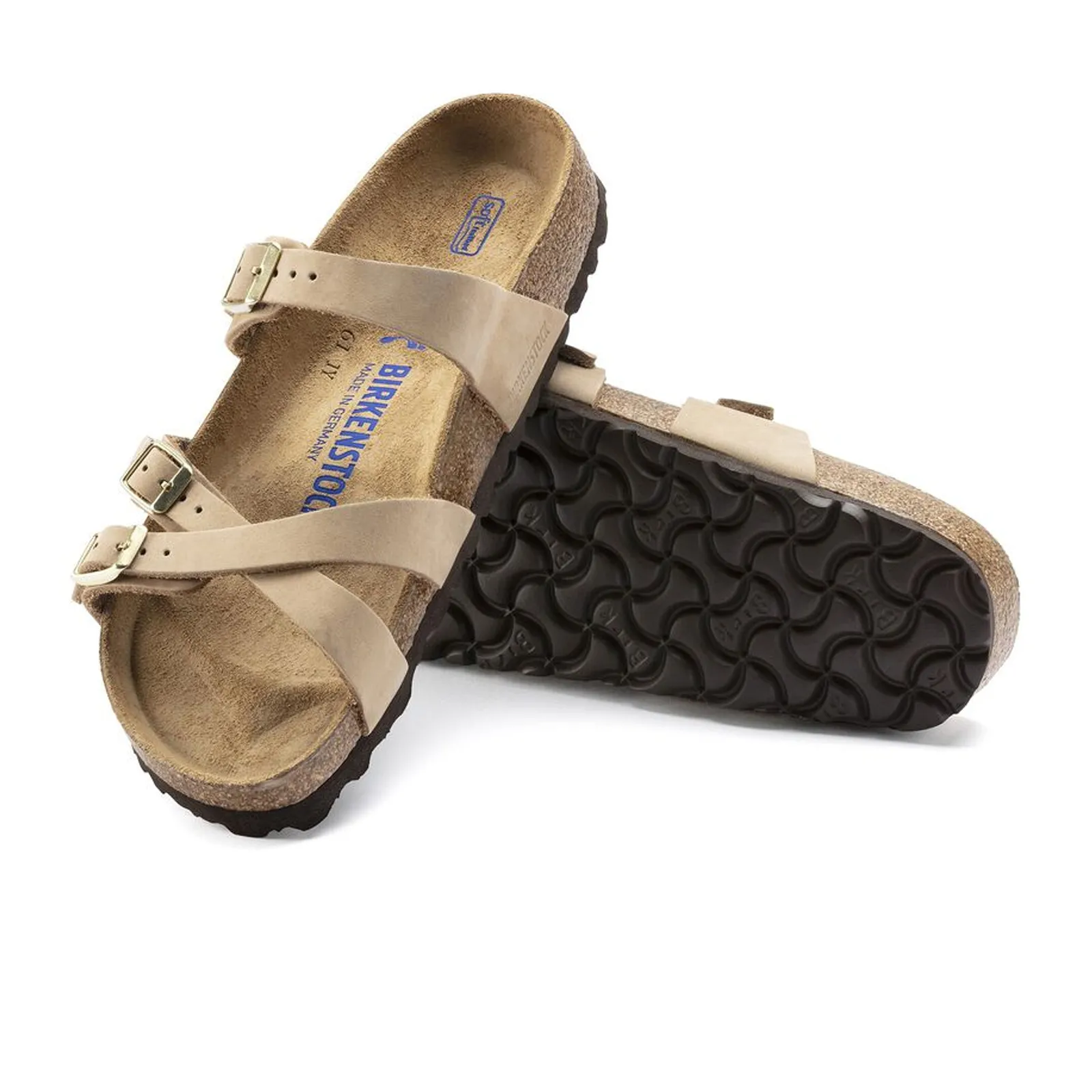 Birkenstock Franca Soft Footbed Narrow Slide Sandal (Women) - Sandcastle Nubuck