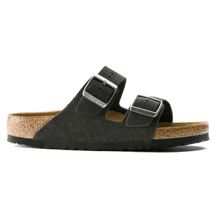 Birkenstock UNISEX Arizona Soft Footbed Suede Leather (Velvet Grey - Regular Fit)