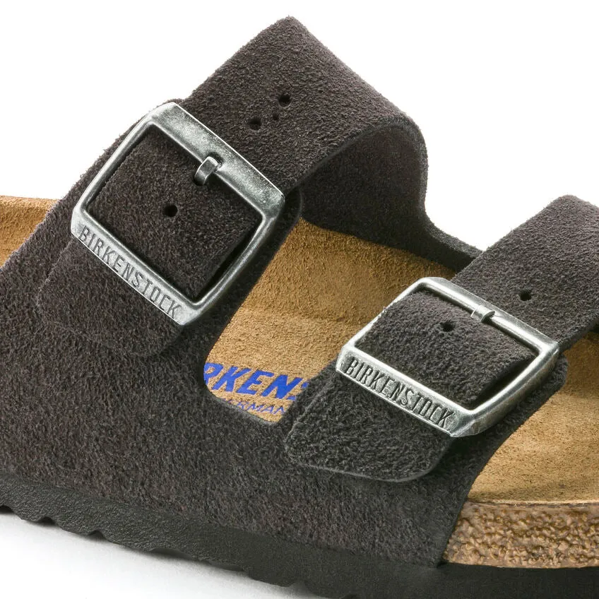 Birkenstock UNISEX Arizona Soft Footbed Suede Leather (Velvet Grey - Regular Fit)