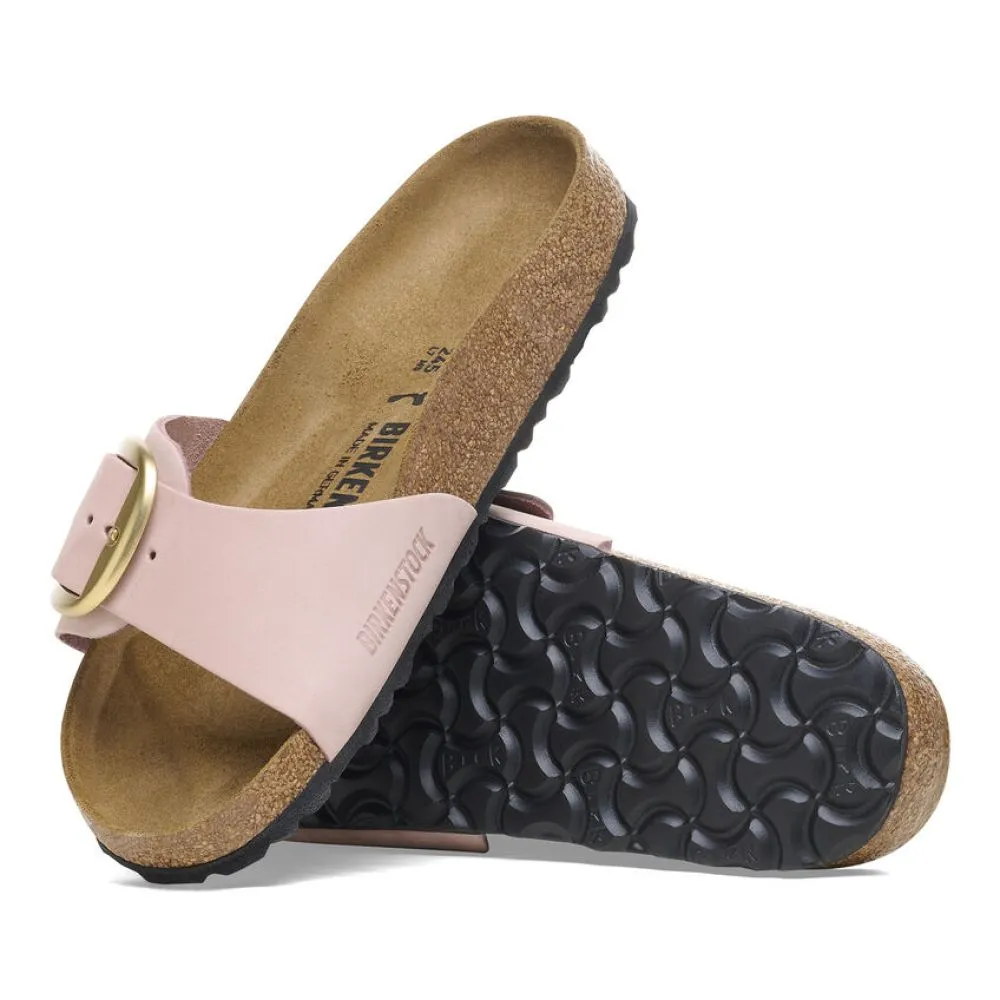 Birkenstock Women's Madrid Big Buckle Nubuck Leather in Soft Pink (Narrow WIdth)