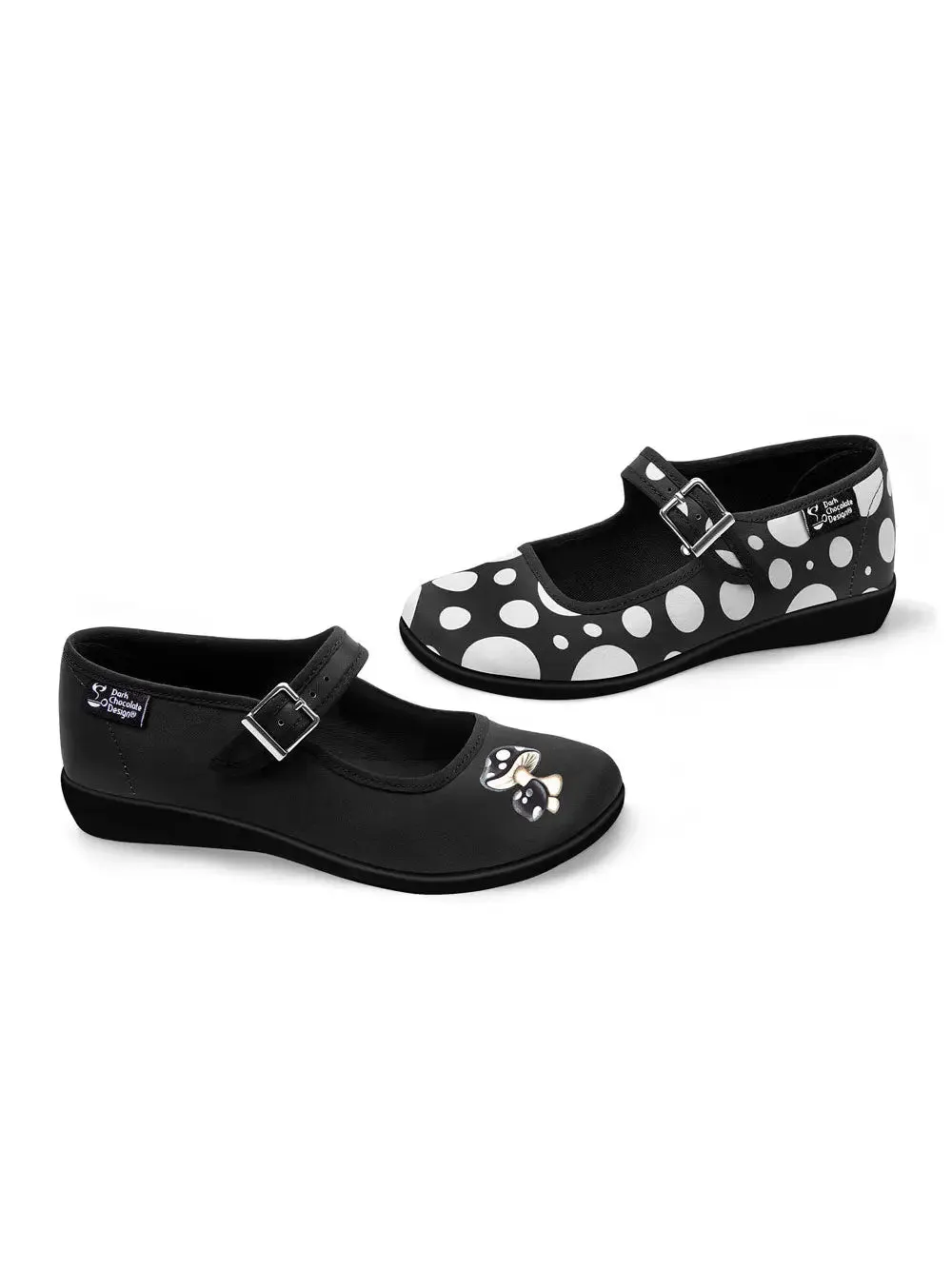 Black Moosh Women's Mary Jane Flat