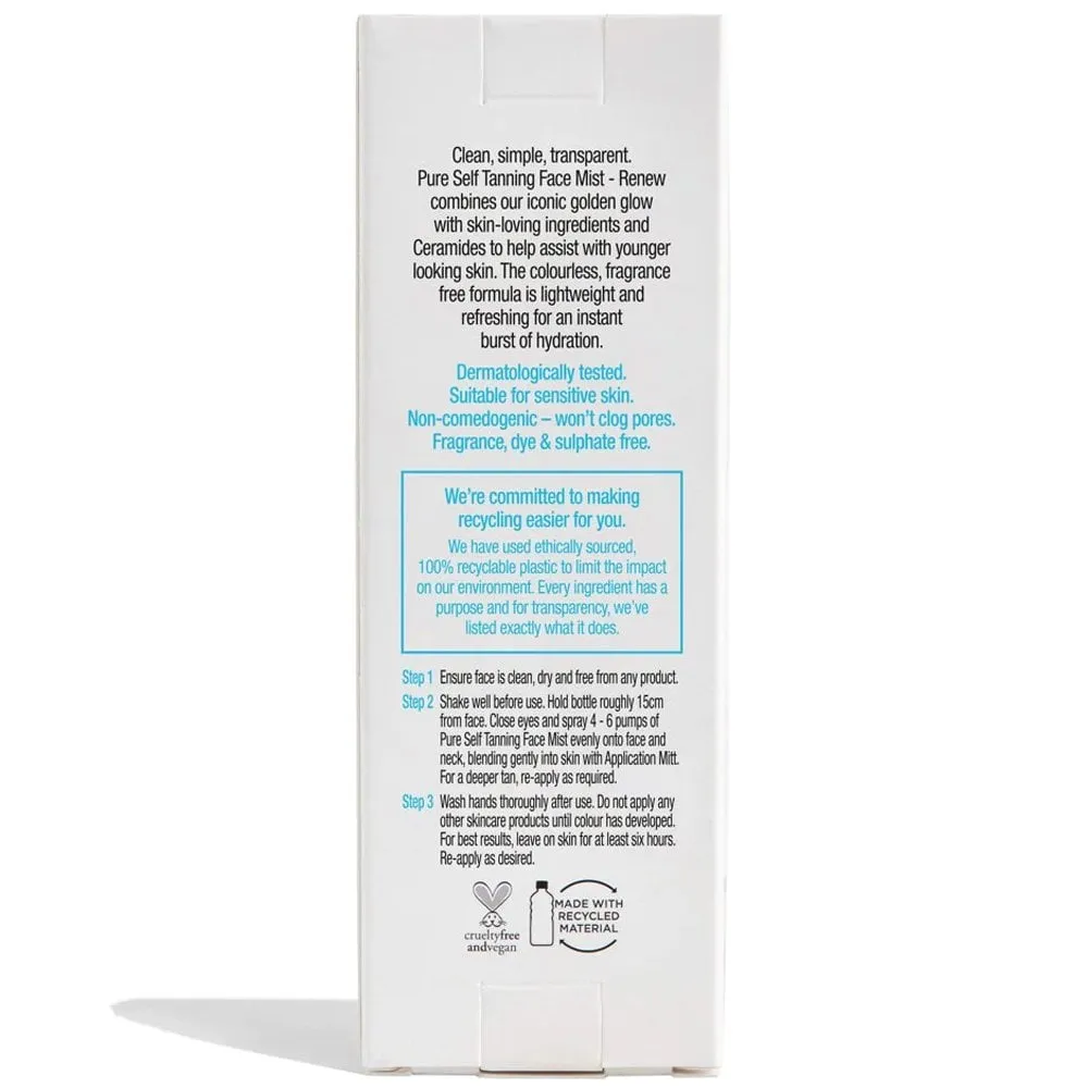 Bondi Sands Pure Tan Renew Face Mist 70ml