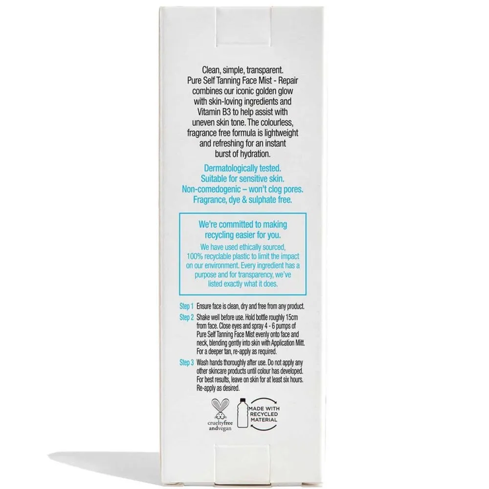 Bondi Sands Pure Tan Repair Face Mist 70ml