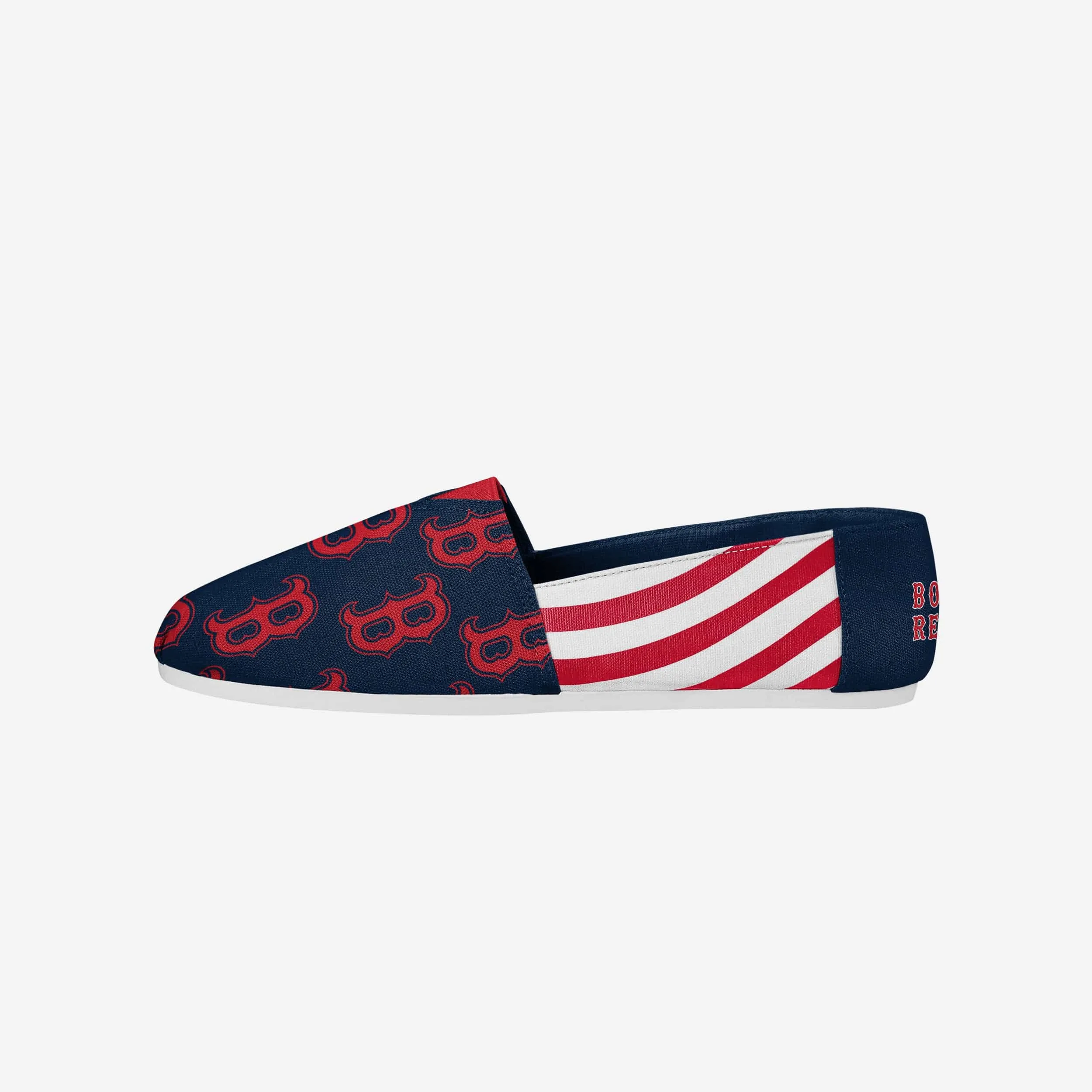 Boston Red Sox Womens Stripe Canvas Shoe