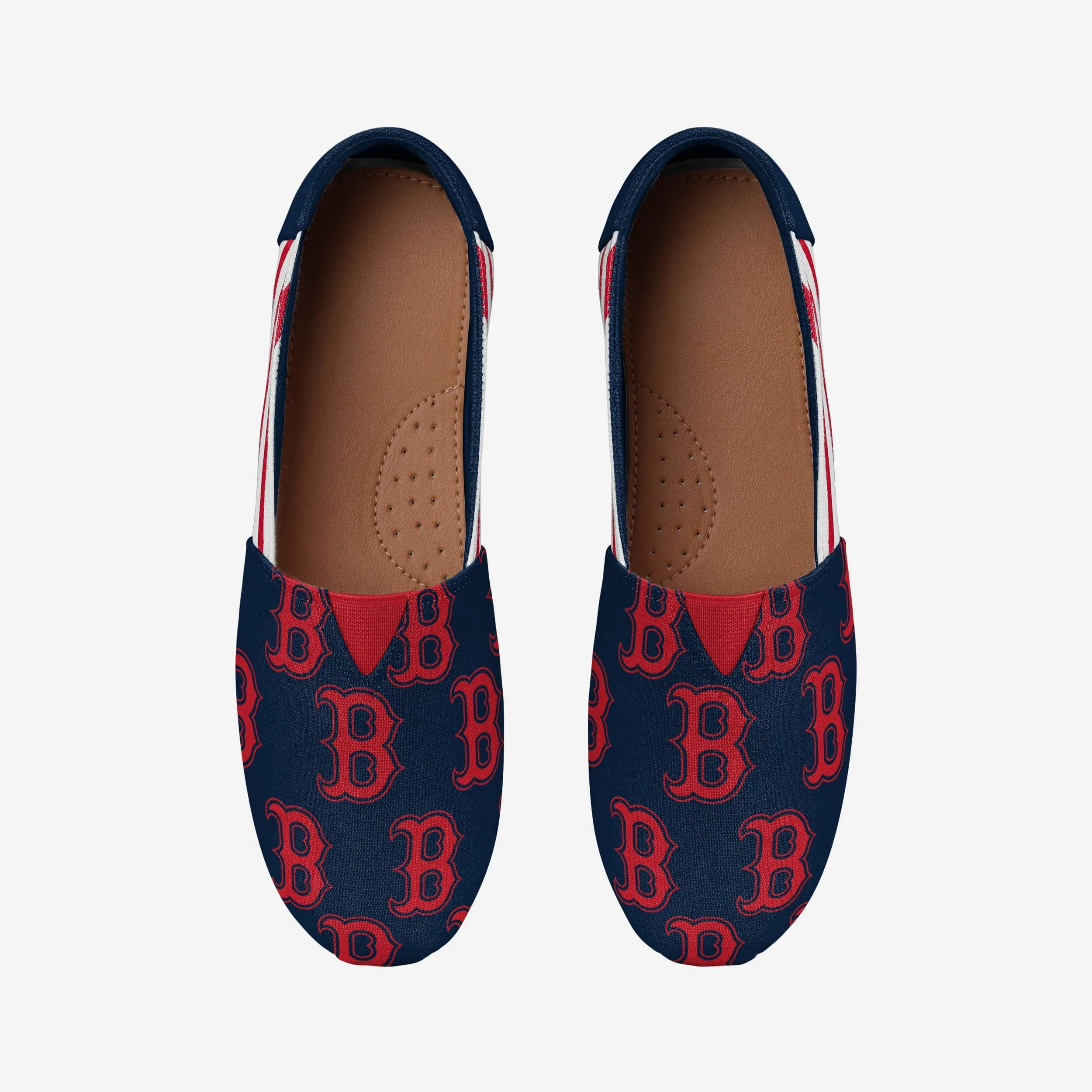 Boston Red Sox Womens Stripe Canvas Shoe