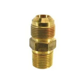 BrassCraft MAU2-10-12 Gas Adapter, 5/8 x 3/4 in, Flare x MIP, 2-1/16 in L, 5/8 in OD