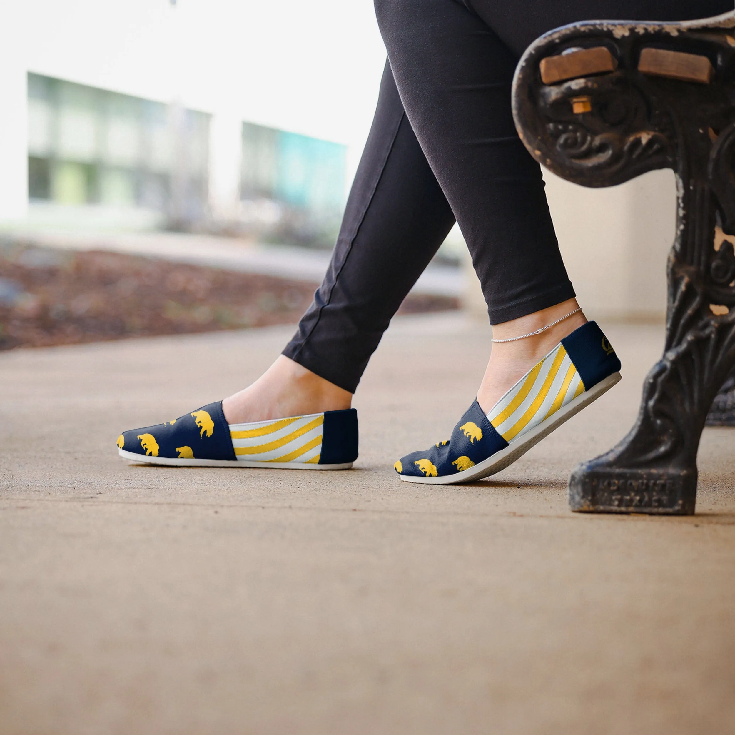 California Bears Womens Stripe Canvas Shoe