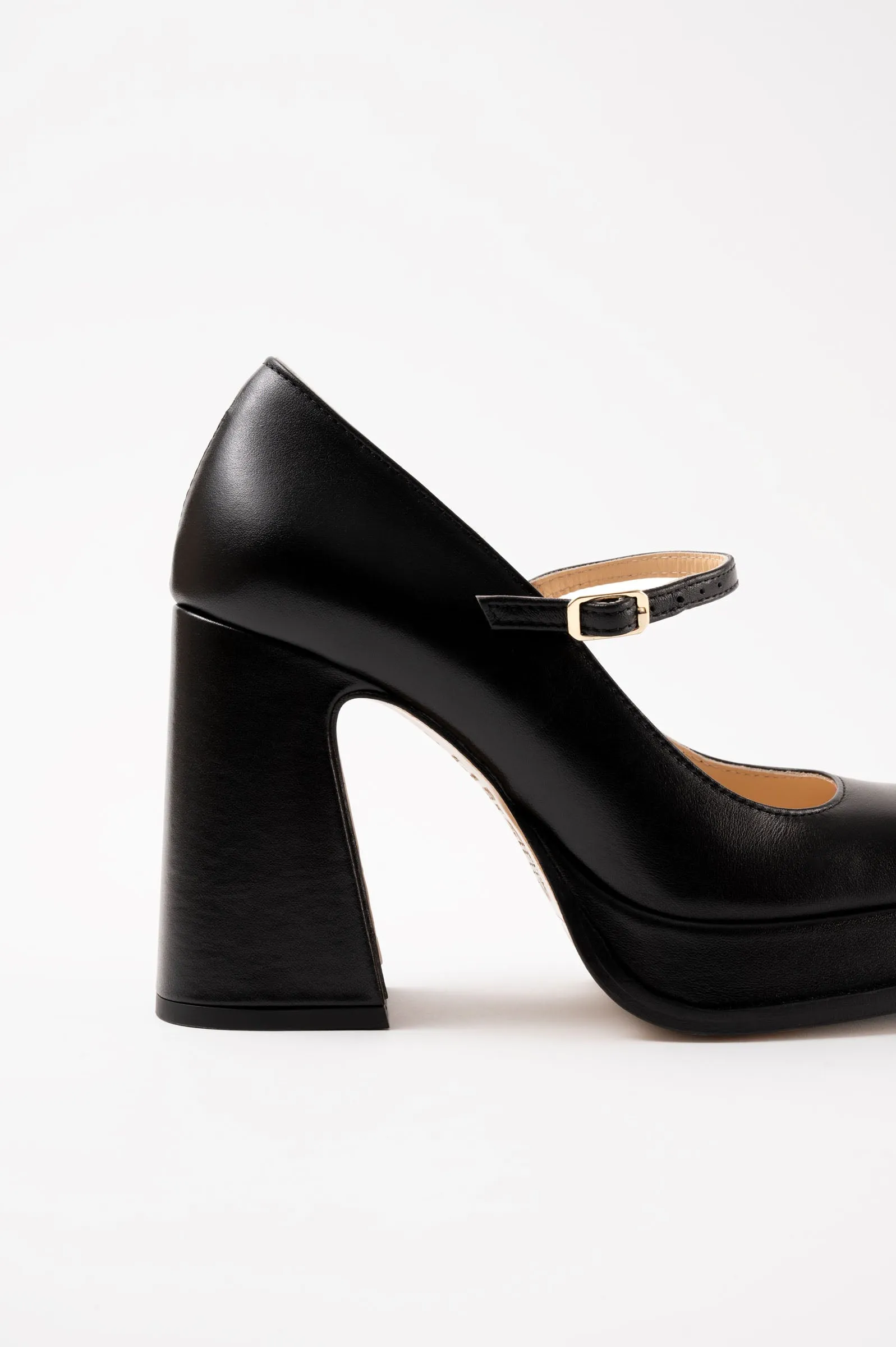 CASILDA - Black Leather Mary Jane Pumps