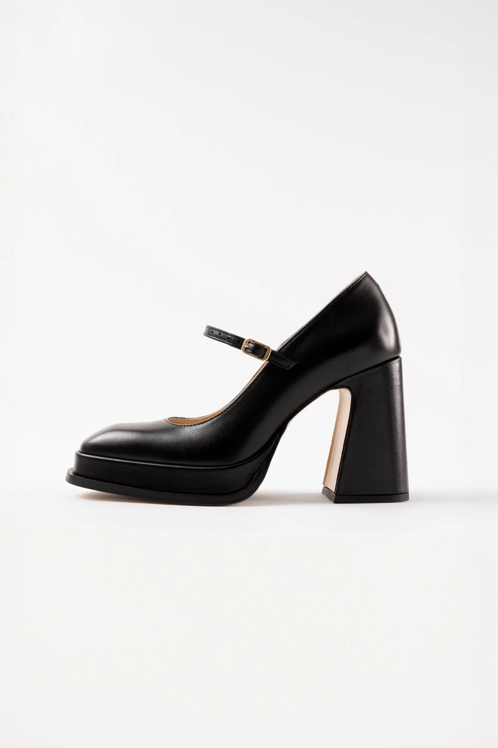 CASILDA - Black Leather Mary Jane Pumps