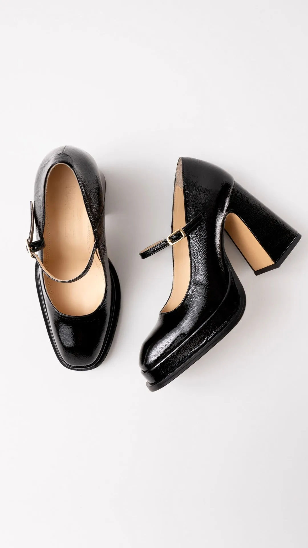 CASILDA - Black Patent Leather Mary Jane Pumps