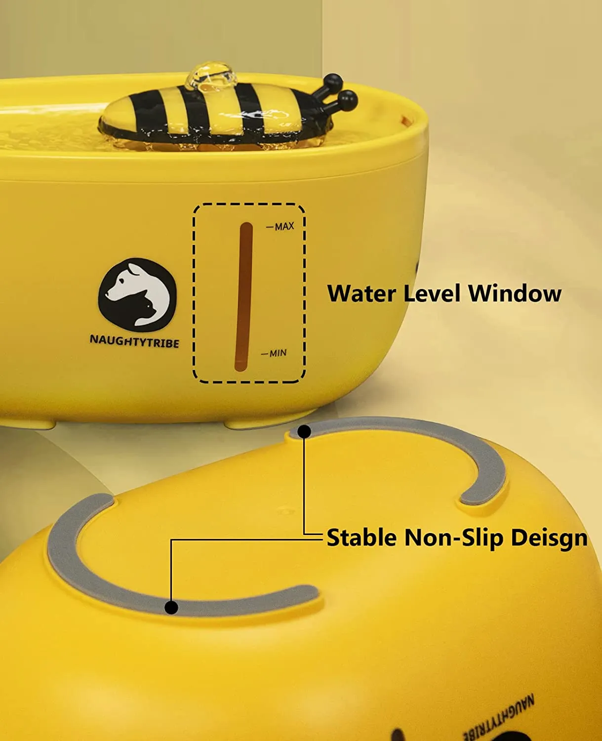 Cat Automatic Water Fountain  | Yellow Bee