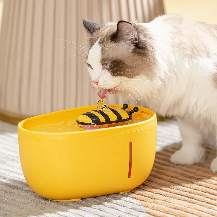 Cat Automatic Water Fountain  | Yellow Bee