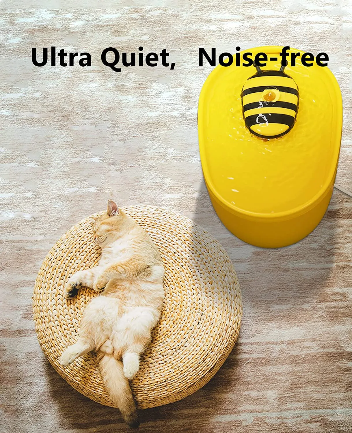 Cat Automatic Water Fountain  | Yellow Bee