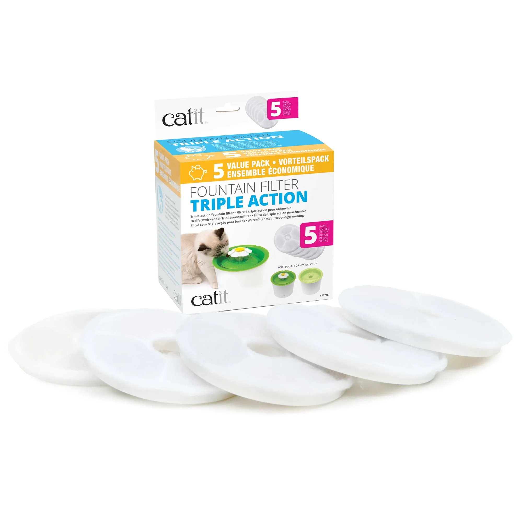 Catit Triple Action Filter – 5 pack